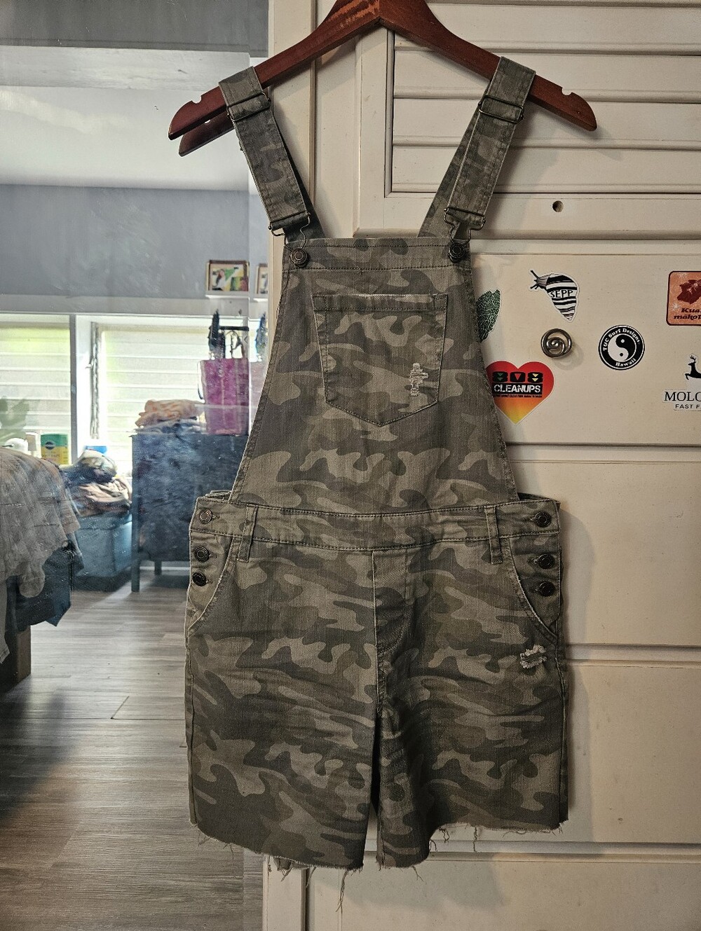 Camoflauge Overalls - Olive Green - Size 7 (28 Waist)